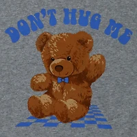 'don't hug me' teddy bear graphic tee