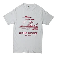 retro surfer's paradise graphic tee