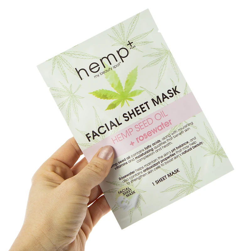 my beauty spot® hemp+ facial sheet masks 5-pack