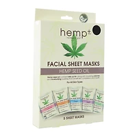 my beauty spot® hemp+ facial sheet masks 5-pack
