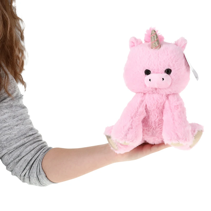 sitting unicorn plush 9in