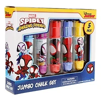 Disney Junior Spidey & his Amazing Friends jumbo chalk set with holders 10-piece