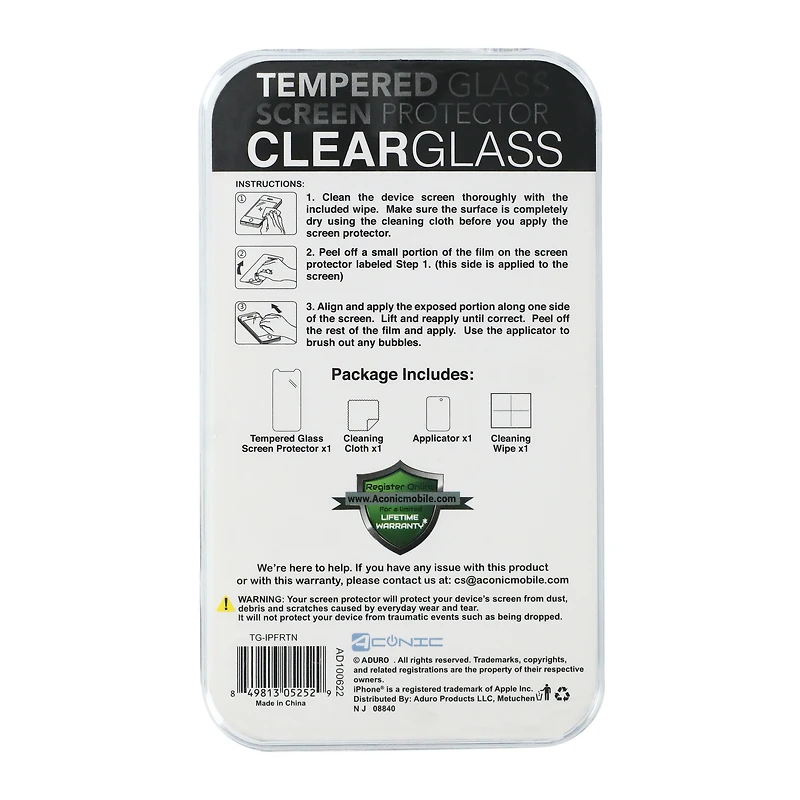 iPhone 14®/ 13 Pro® tempered glass screen protector