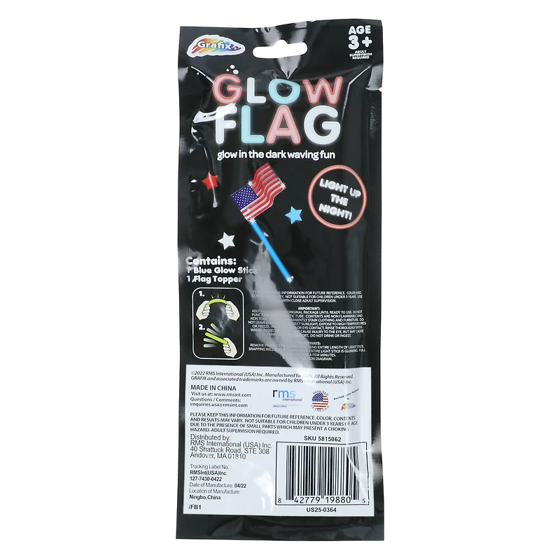 grafix® american flag glow stick