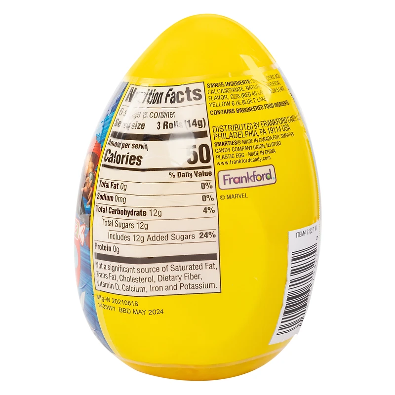 marvel® avengers™ jumbo candy egg 2.86oz