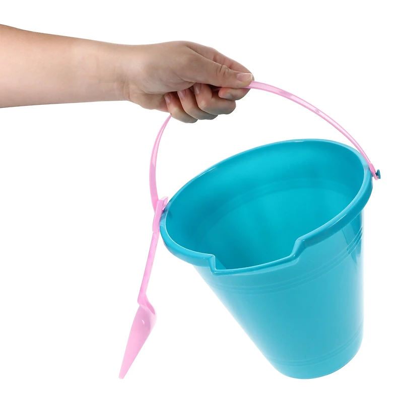 beach pail with sand shovel 9in