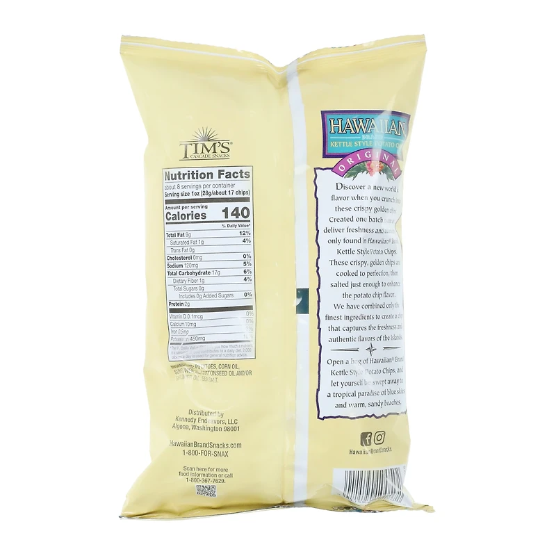 hawaiian® original kettle chips 7.5oz