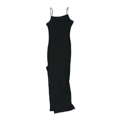 juniors black ribbed midi dress