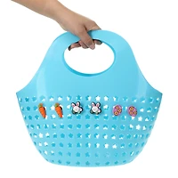 plastic basket with charms 13.7in x 12.9in