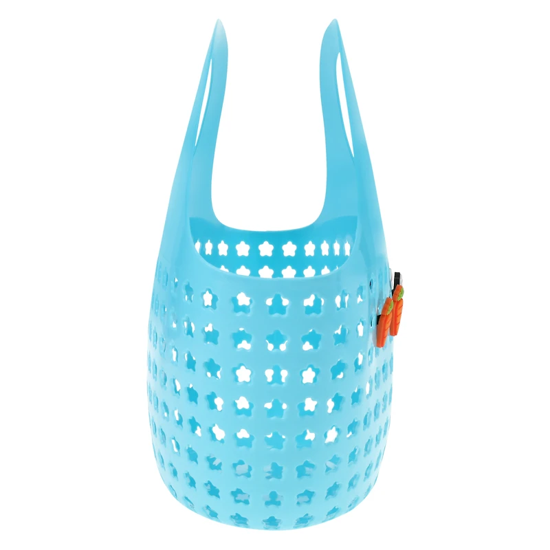 plastic basket with charms 13.7in x 12.9in