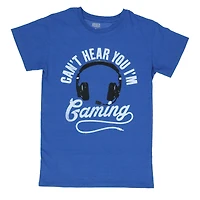 'can't hear you, I'm gaming' retro graphic tee