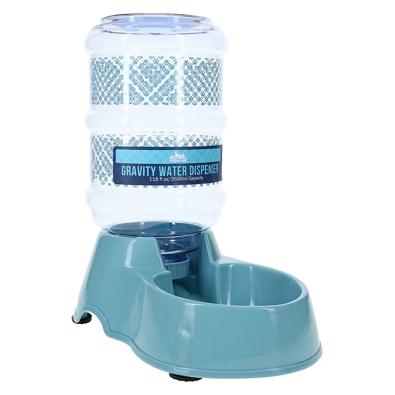gravity water dispenser pet bowl, 118oz capacity