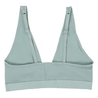 green deep-v bralette