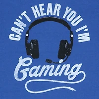 'can't hear you, I'm gaming' retro graphic tee