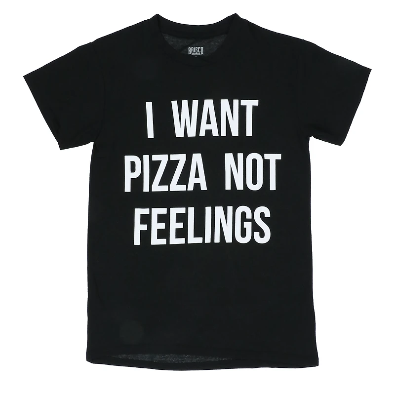 'I want pizza not feelings' graphic tee