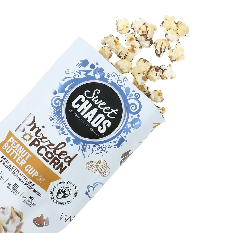 sweet chaos® drizzled popcorn peanut butter cup 5.5oz