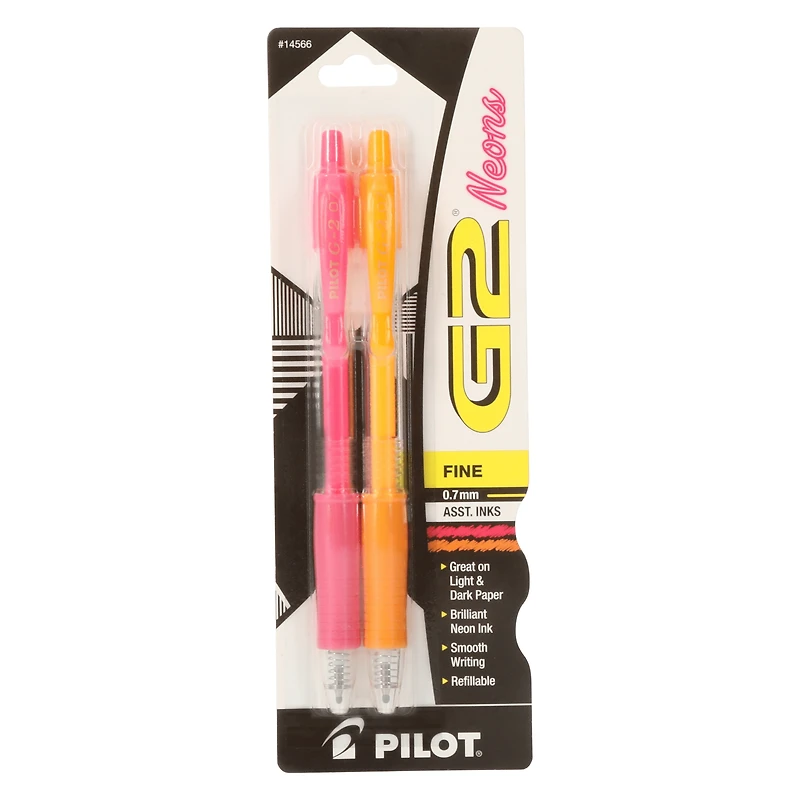 Pilot G2® Neon Gel Pens 2-Count