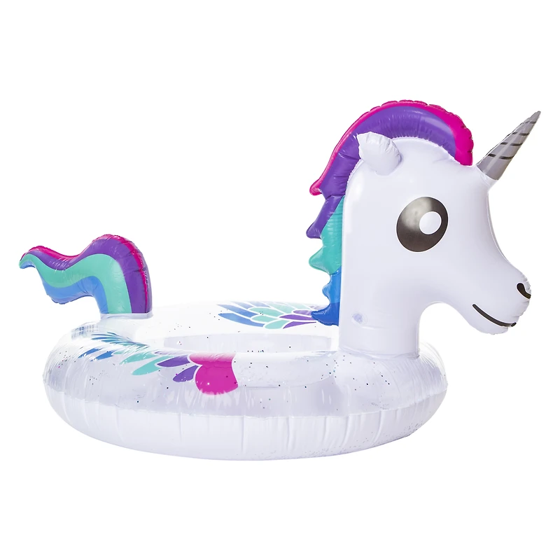 unicorn glitter inner tube pool float 34.5in
