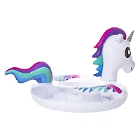 unicorn glitter inner tube pool float 34.5in