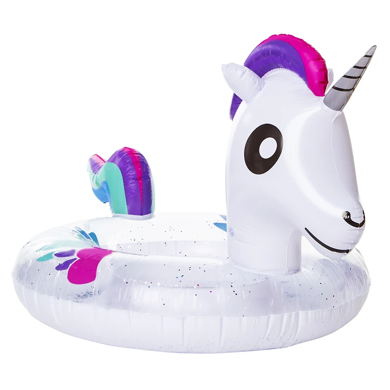 unicorn glitter inner tube pool float 34.5in