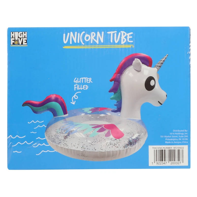 unicorn glitter inner tube pool float 34.5in