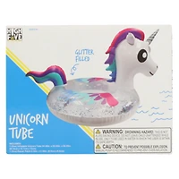 unicorn glitter inner tube pool float 34.5in