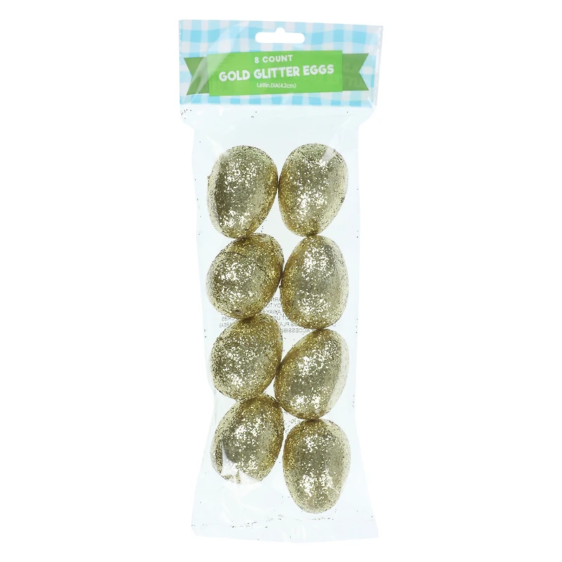 8-count fillable glitter easter eggs