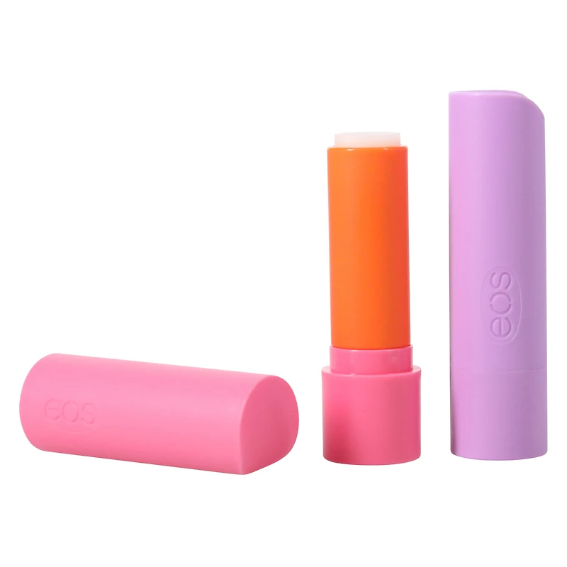 eos® strawberry peach & toasted marshmallow lip balm stick 2-pack