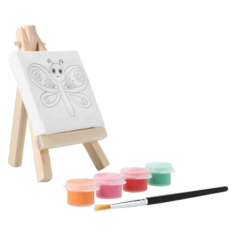 mini printed easel & paint set