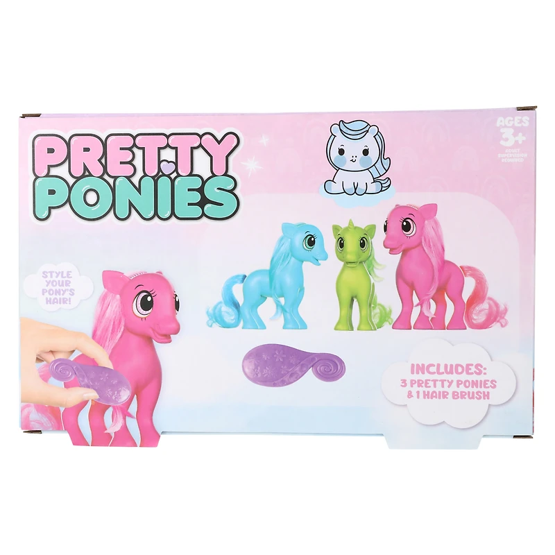 pretty ponies playset 3-pack