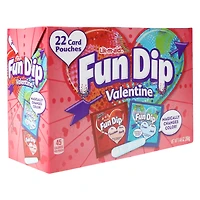fun dip® candy valentines - 22 card pouches