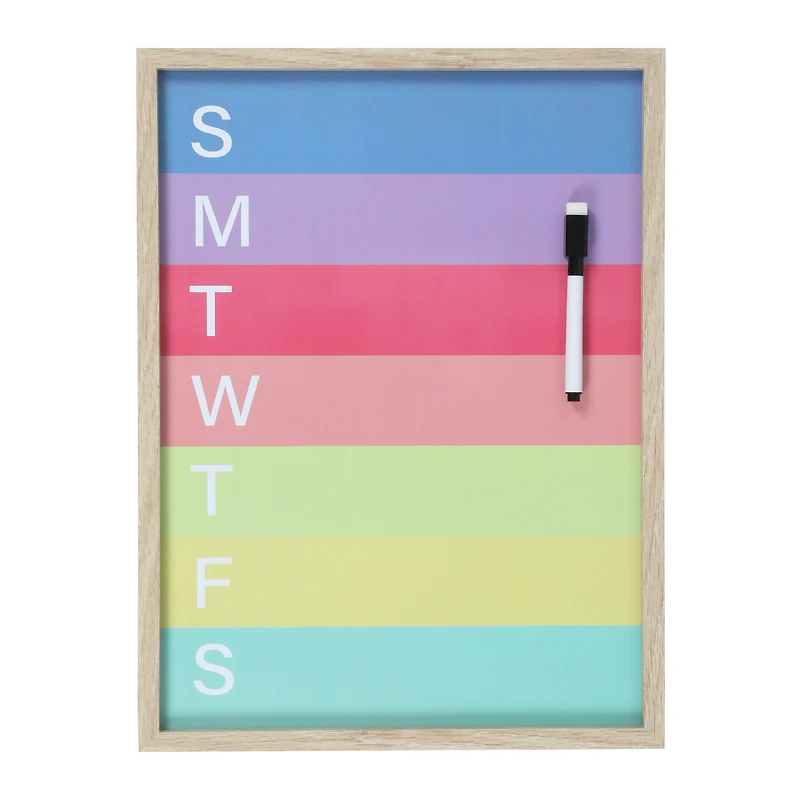 framed printed dry erase board 12in x 16in