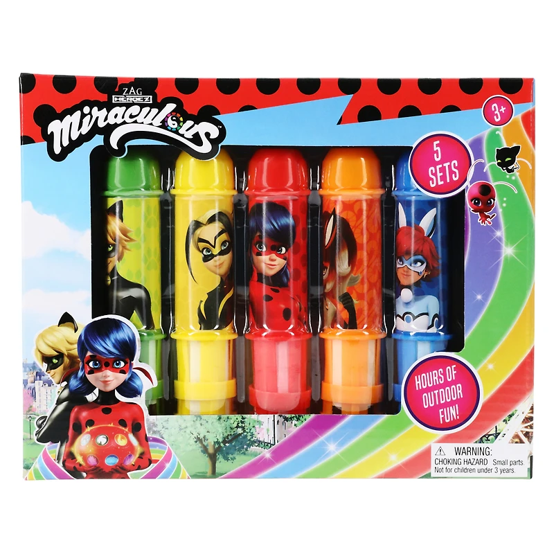 miraculous: tales of ladybug & cat noir™ jumbo chalk set with holders 10-piece