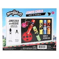 miraculous: tales of ladybug & cat noir™ jumbo chalk set with holders 10-piece