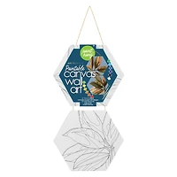 mini hexagon canvases wall art on rope 2-pack