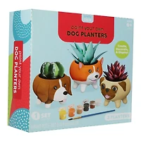 paint your own dog shaped planters set 3-count