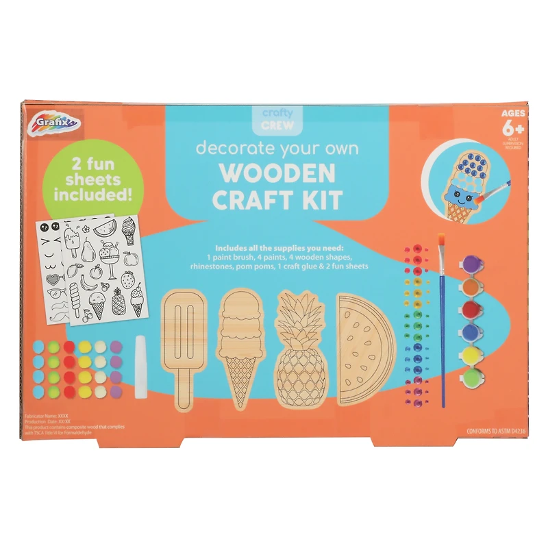 decorate your own wooden craft kit