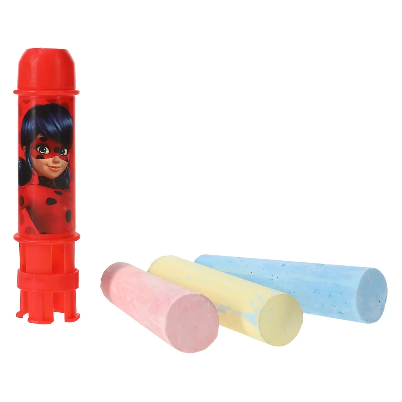 miraculous: tales of ladybug & cat noir™ jumbo chalk set with holder 4-piece