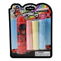 miraculous: tales of ladybug & cat noir™ jumbo chalk set with holder 4-piece