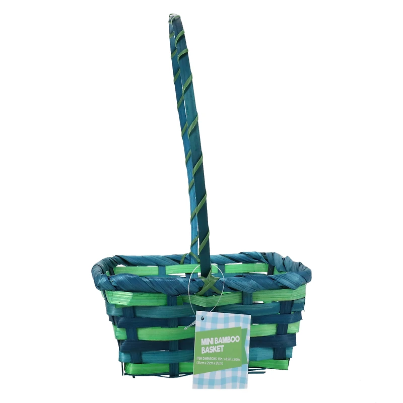 mini bamboo easter basket 7.8in