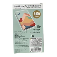 Printed 5000mAh Slim Power Bank Charger