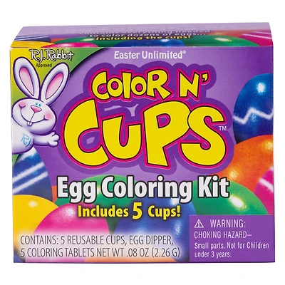 easter unlimited® color n’ cups™ egg coloring kit 5-count