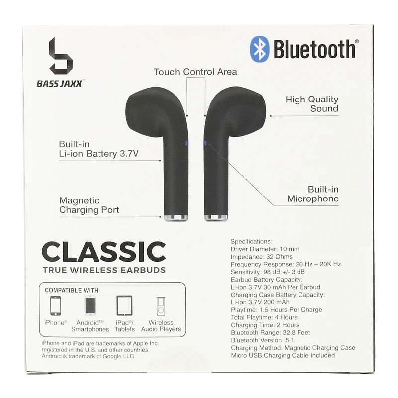 classic true wireless bluetooth® earbuds