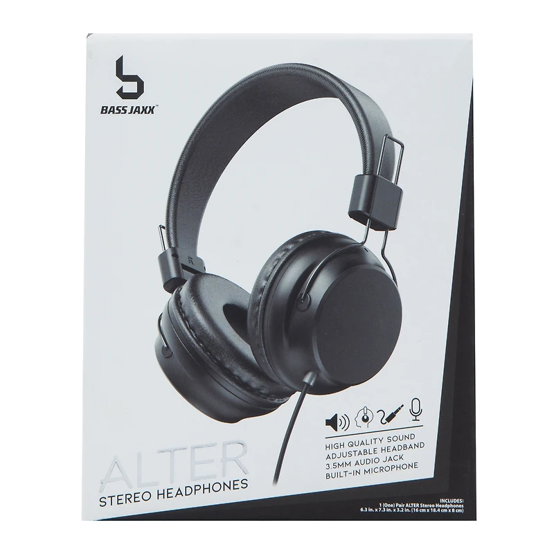 alter wired on-ear stereo headphones with mic