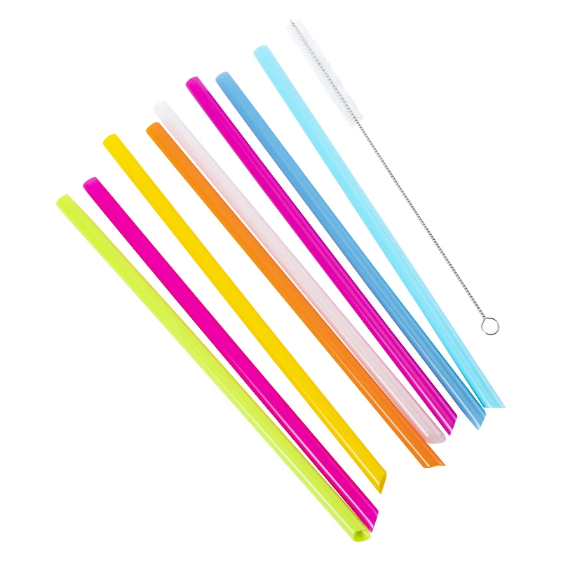 8-count reusable straws & straw cleaner