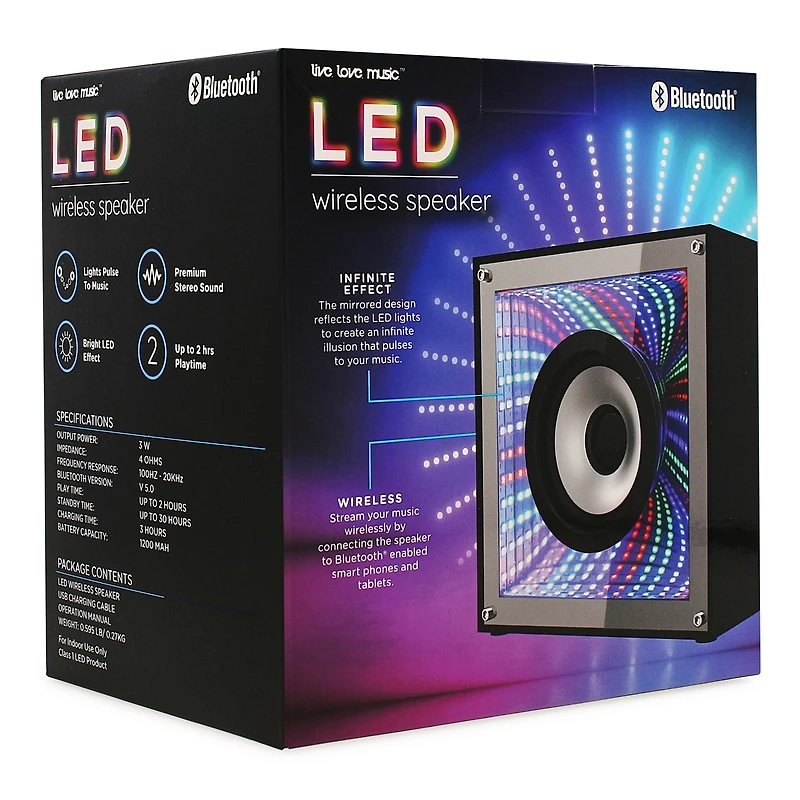 infinity Mirror Led Bluetooth® Speaker
