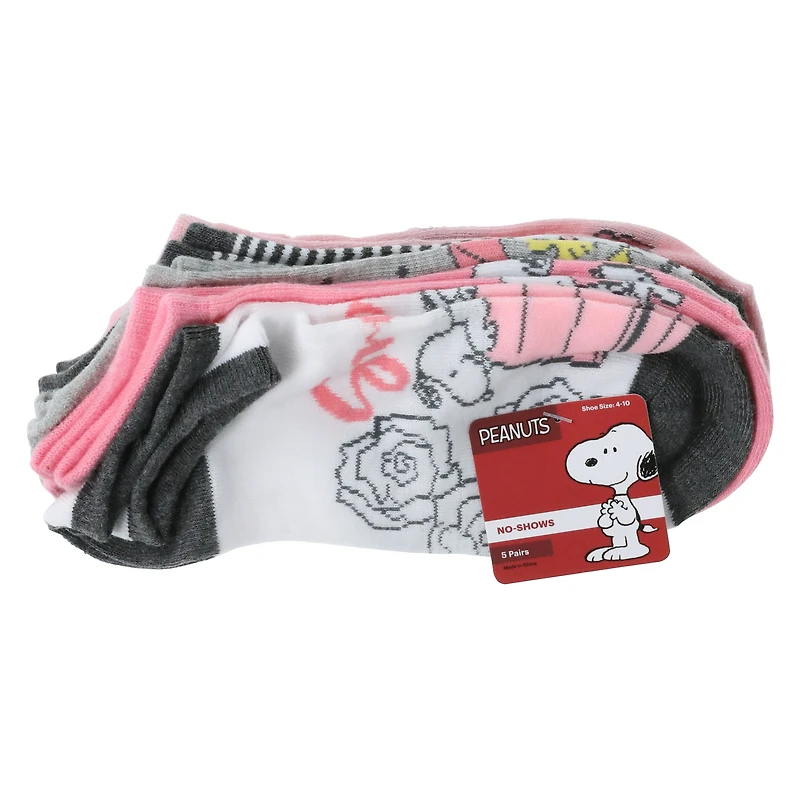 peanuts® ladies no-show socks 5-pack