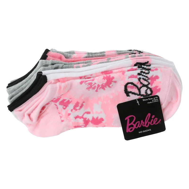 ladies barbie™ ankle socks 5-pack
