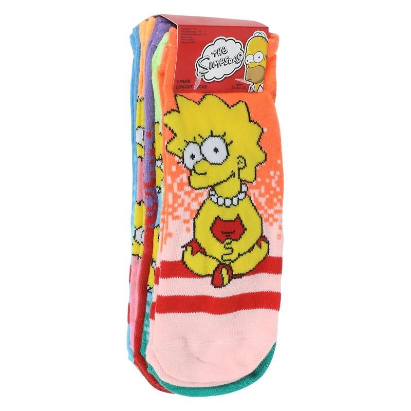 the simpsons™ ladies no-show socks 5-pack
