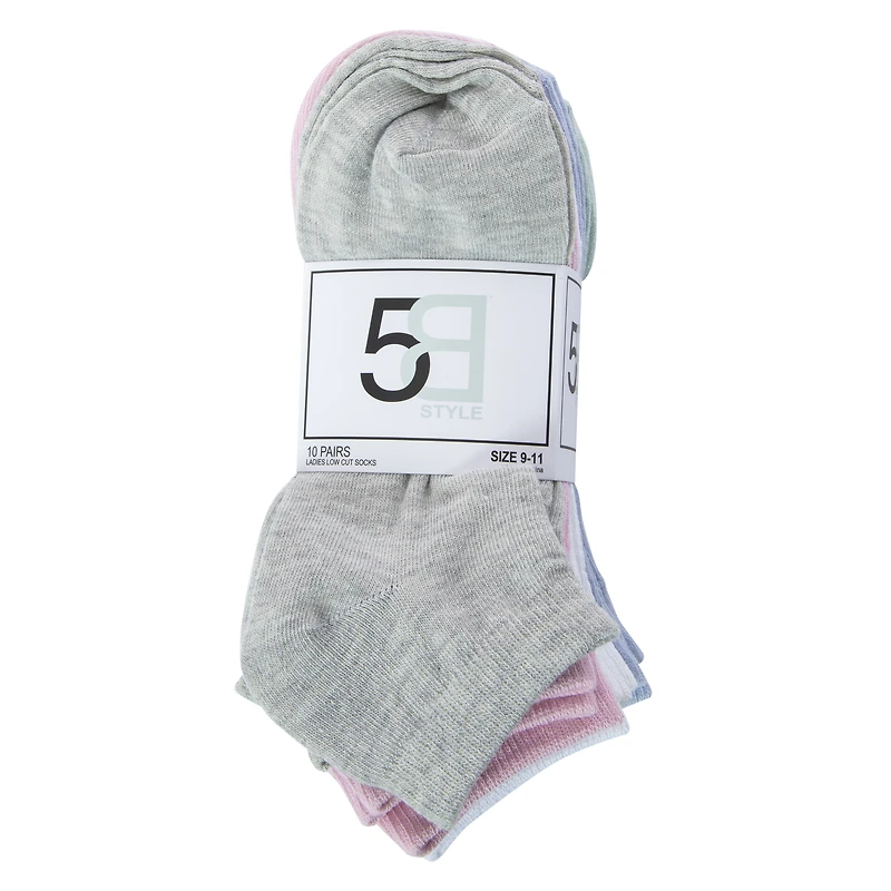 juniors ankle socks 10-pack - gray